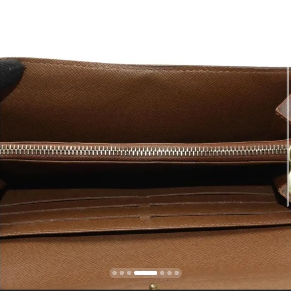Authentic Louis Vuitton Monogram Sarah Wallet Brown Canvas Long Snap - Picture 6 of 11